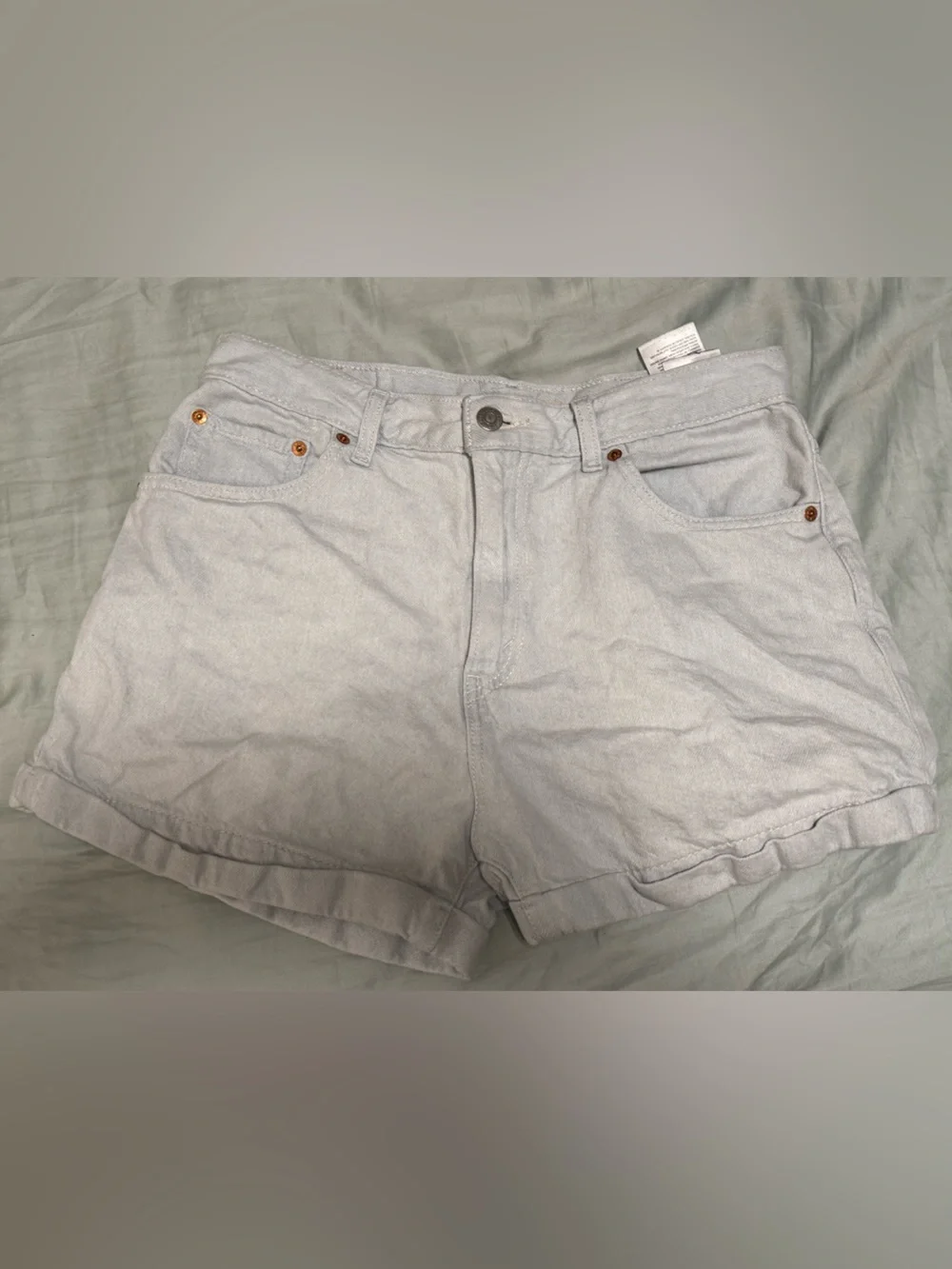 Levi's Light Gray Denim Women's Shorts